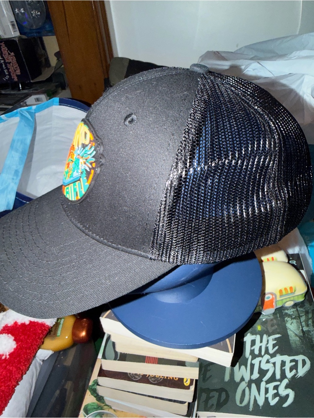 Retro Rifle Trucker Hat - Picture 3 of 4